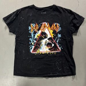 Def Leopard Black Graphic T-Shirt